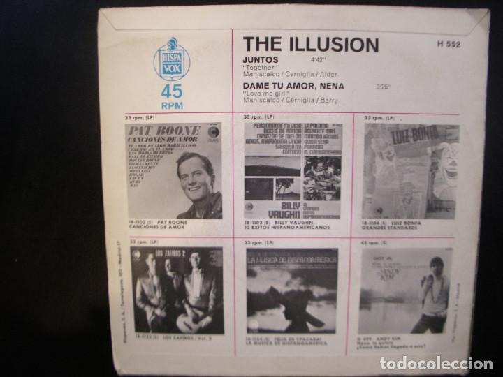 Discos de vinilo: THE ILLUSION- JUNTOS. SINGLE. - Foto 2