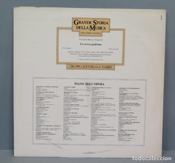Discos de vinilo: LP. PERGOLESI. LA SERVA PADRONA - Foto 2
