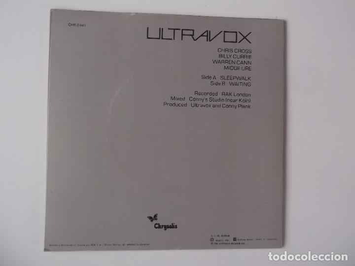 Discos de vinilo: ULTRAVOX - SLEEPWALK / WAITING - Foto 2