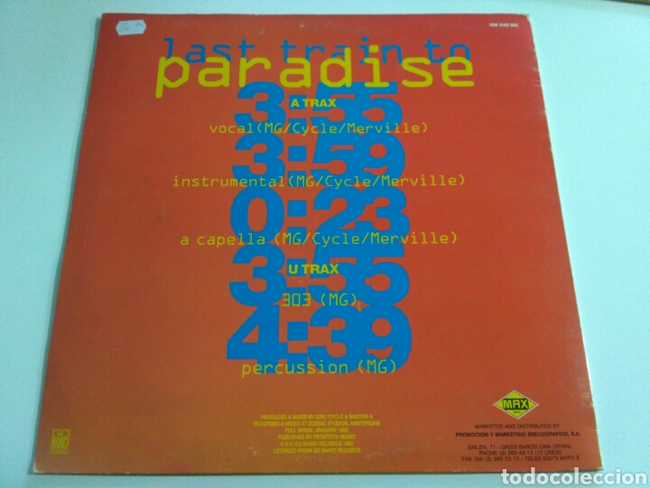 Discos de vinilo: Quazar - Last Train To Paradise - Foto 2