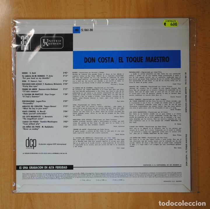Discos de vinilo: DON COSTA - EL TOQUE MAESTRO - LP - Foto 2