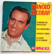 Discos de vinilo: MANOLO ESCOBAR, EL MANBO DEL EMBUSTERO. Lote 191855910