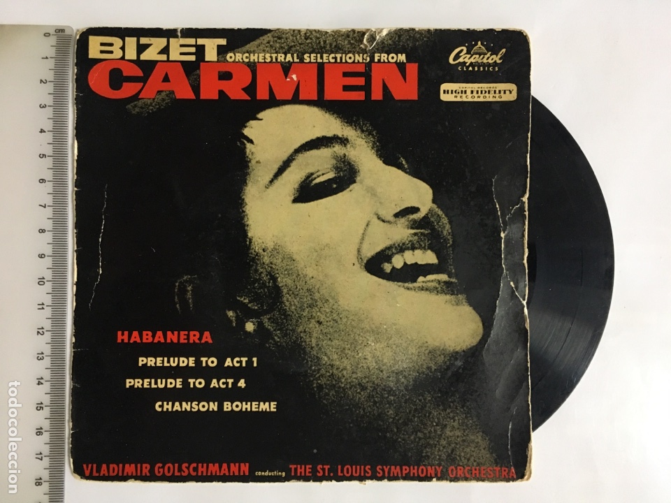 Dischi in vinile: BIZET CARMEN. ORCHESTRAL SELECTIONS FROM. CAPITOL CLASSICS.