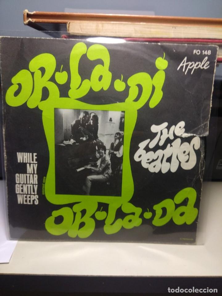 Discos de vinilo: SG THE BEATLES : OBLADI, OBLADA & WHILE MY GUITAR GENTLY WEEPS - Foto 1