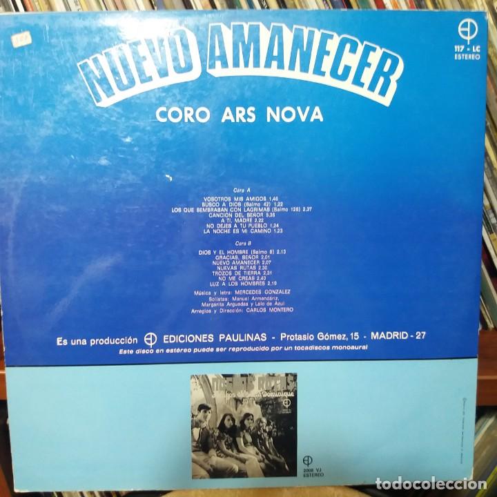Discos de vinilo: NUEVO AMANECER - CORO ARS NOVA - EDICIONES PAULINAS - Foto 2