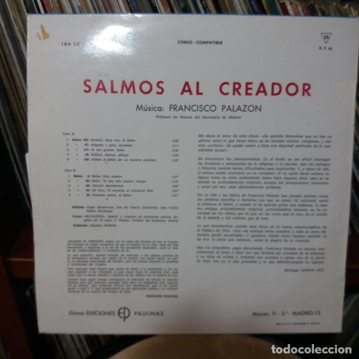 Discos de vinilo: SALMOS AL CREADOR - F. PALAZON - EDICIONES PAULINAS - Foto 2