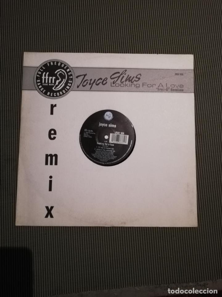 Discos de vinilo: Joyce sims-looking for love free D remixes - Foto 1