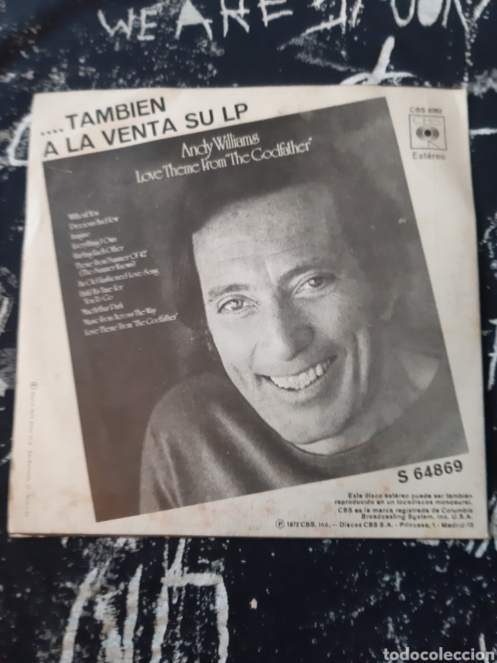 Discos de vinilo: ANDY WILLIANS. EL PADRINO. IMAGINE. - Foto 2