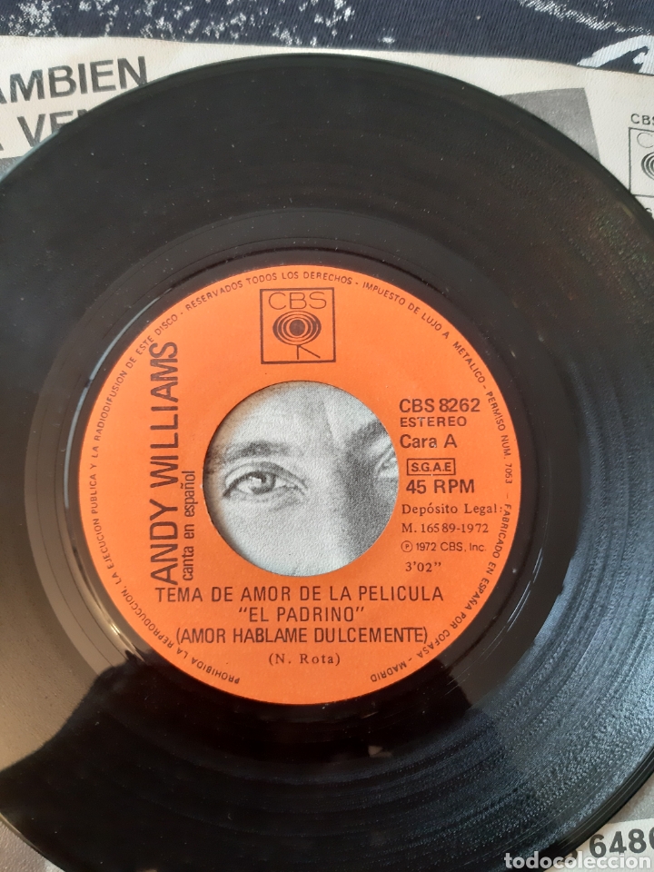Discos de vinilo: ANDY WILLIANS. EL PADRINO. IMAGINE. - Foto 3