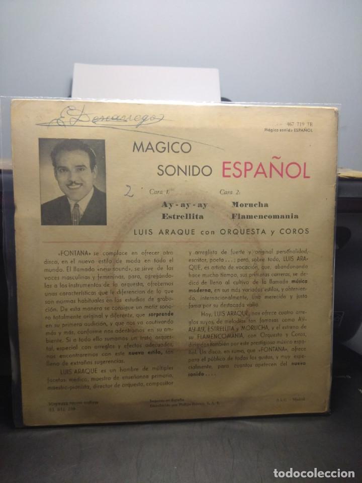 Discos de vinilo: EP LUIS ARAQUE ( MAGICO SONIDO ESPA&Ntilde;OL ) - Foto 2