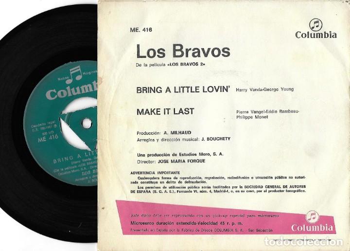 Discos de vinilo: BRAVOS, LOS: BRING A LITTLE LOVIN&acute; / MAKE IT LAST - Foto 2