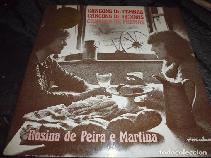 Discos de vinilo: ROSINA DE PEIRA E MARTINA.CANÇONS DE FEMNAS, CON DEDICATORIA Y AUTOGRAFO. - Foto 3 - 192290898