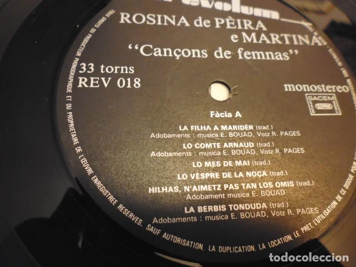 Discos de vinilo: ROSINA DE PEIRA E MARTINA.CANÇONS DE FEMNAS, CON DEDICATORIA Y AUTOGRAFO. - Foto 8 - 192290898