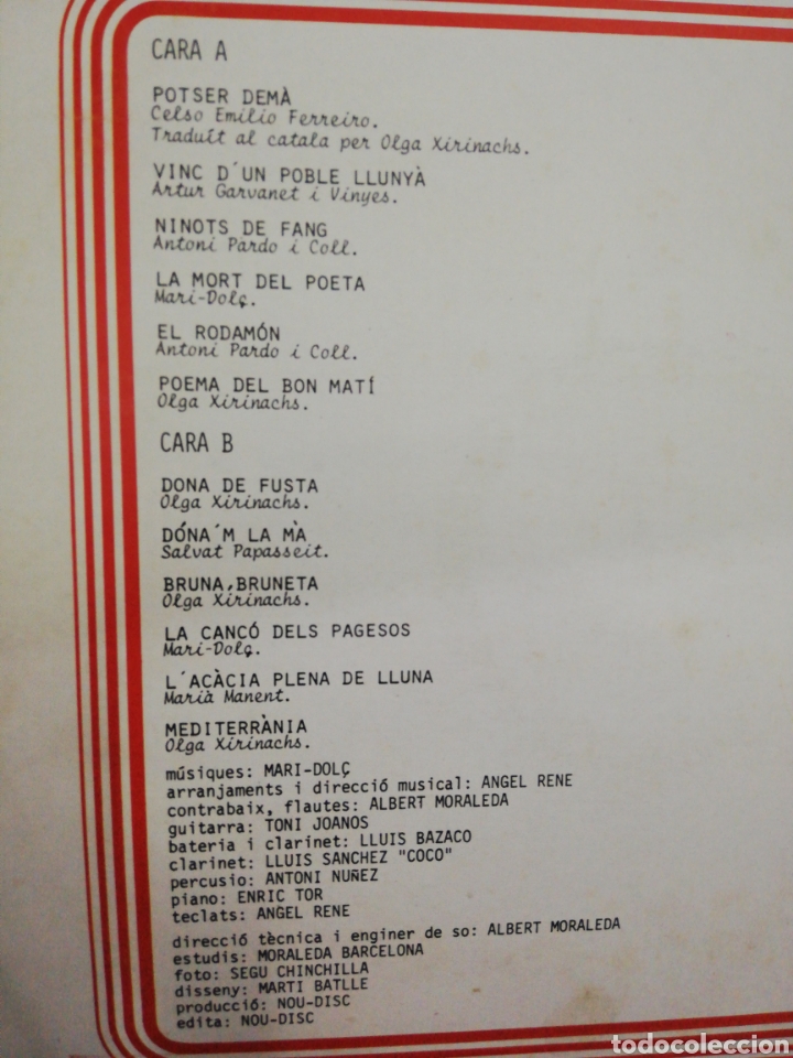 Discos de vinilo: Mari-dol&Ccedil; lp potser dema 1980 - Foto 3