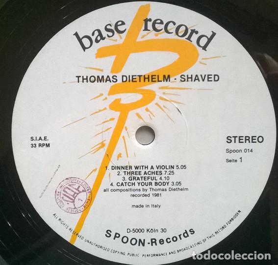 Discos de vinilo: Thomas Diethelm. Shaved. Base, Italy 1981 LP - Foto 3