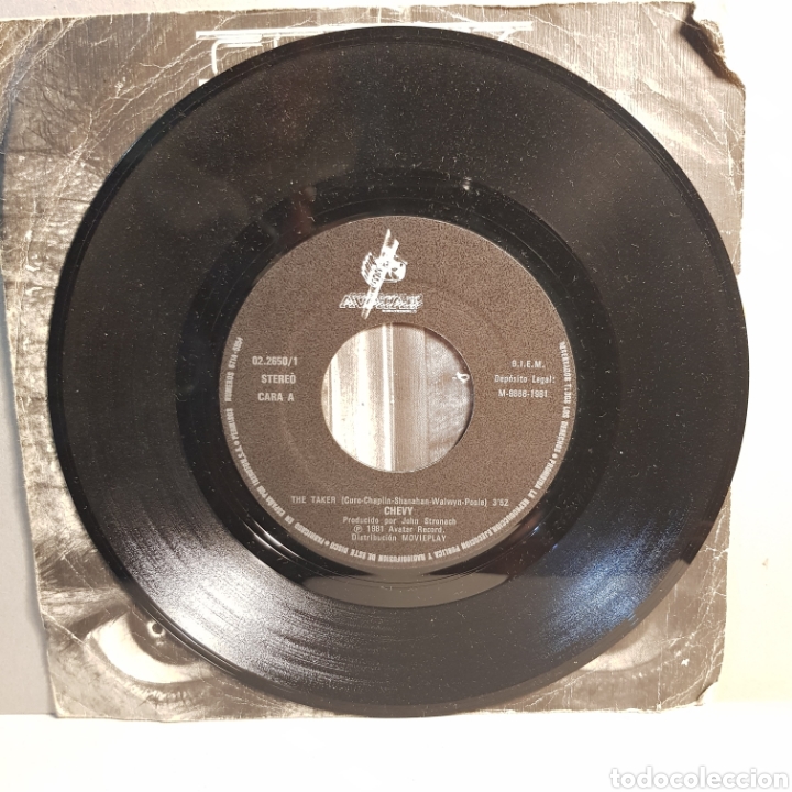 Discos de vinilo: CHEVY - THE TAKER - SINGLE 45 R.P.M - Foto 4