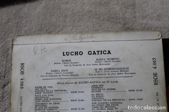 Discos de vinilo: LUCHO GATICA EP SOMOS +3 1958 - Foto 3