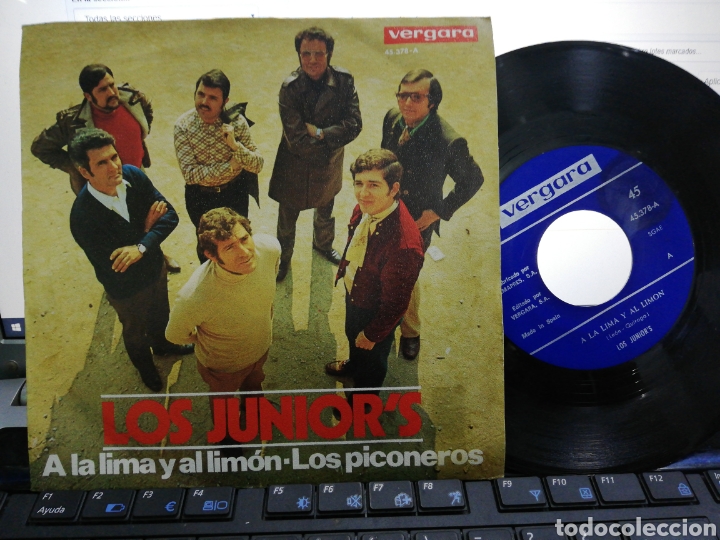 Discos de vinilo: Los juniors single a la lima y al lim&oacute;n 1970 - Foto 1