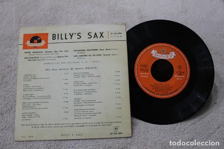 Discos de vinilo: BILLYS SAX EP BIQUINI AMARILLO 1961 - Foto 2