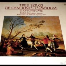 Discos de vinilo: TRES SIGLOS DE CANCIONES ESPAÑOLAS. S. XVI-XVII-XVIII. LP VINILO. Lote 192536875