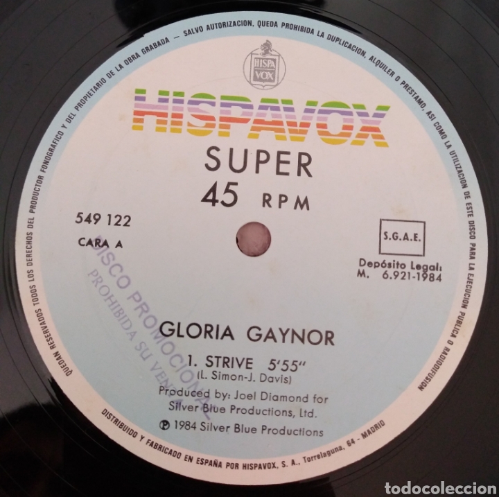 Discos de vinilo: Gloria Gaynor - Strive - Foto 2