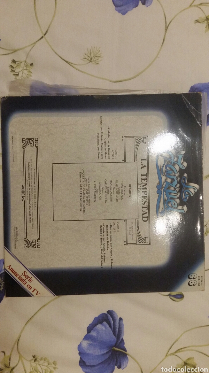 Discos de vinilo: Disco La Zarzuela la tempestad primera parte - Foto 2