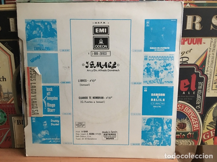 Discos de vinilo: Ismael - Libres (Odeon) (7&rdquo;, Single) - Foto 2