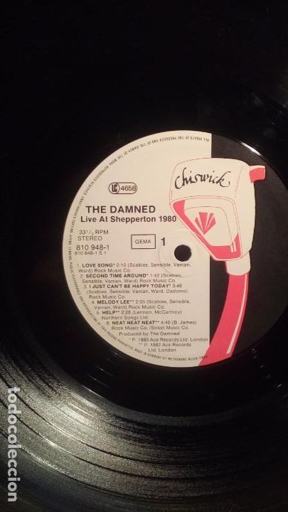 Discos de vinilo: THE DAMNED - LIVE SHEPPERTON 1980 . - Foto 4