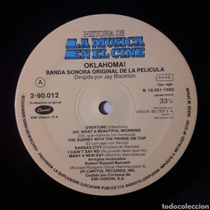 Discos de vinilo: OKLAHOMA! RODGERS AND HAMMERSTEINS - Foto 3