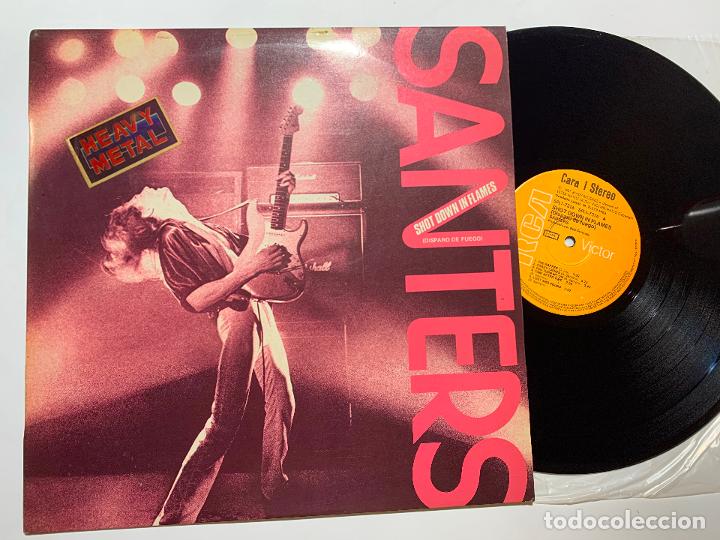 Vinyl records: LP Santers &lrm;&ndash; Shot Down In Flames = Disparo de Fuego edicion espa&ntilde;ola de 1982