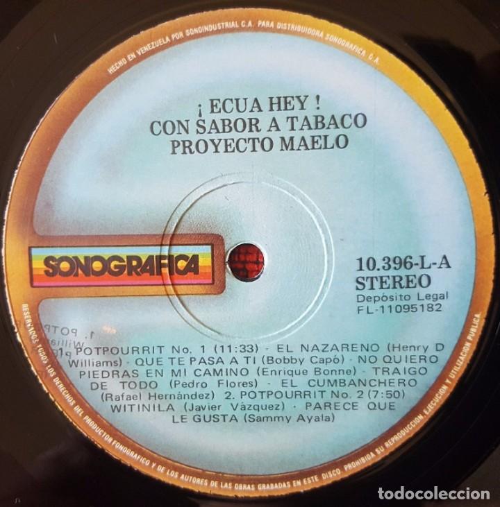 Discos de vinilo: PROYECTO MAELO *Con Sabor A Tabaco* VINILO 1995 Venezuela LP - Foto 3