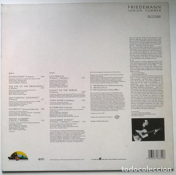 Discos de vinilo: Friedemann. Indian summer. Biber, Germany 1987 LP - Foto 2