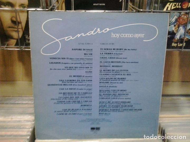 Discos de vinilo: LMV - Sandro. Hoy Como Ayer. DB Belter &lrm;1981, ref. 2-47.113 - Foto 2