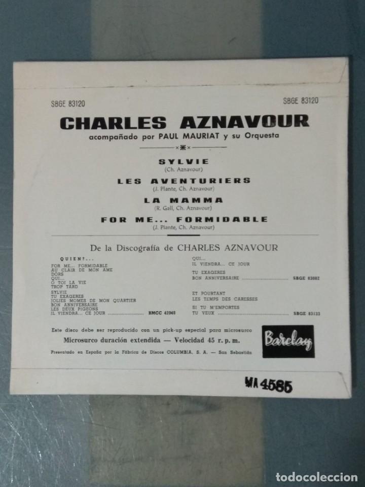Discos de vinilo: CHARLES AZNAVOUR EP. SYLVIE +3. - Foto 2
