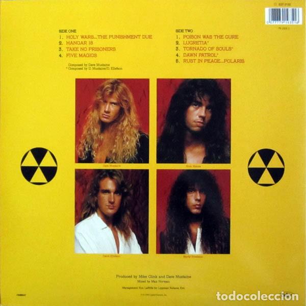 Discos de vinilo: Megadeth &ndash; Rust In Peace - LP - - Foto 2