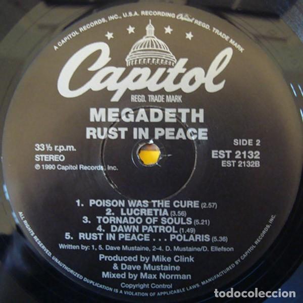 Discos de vinilo: Megadeth &ndash; Rust In Peace - LP - - Foto 4