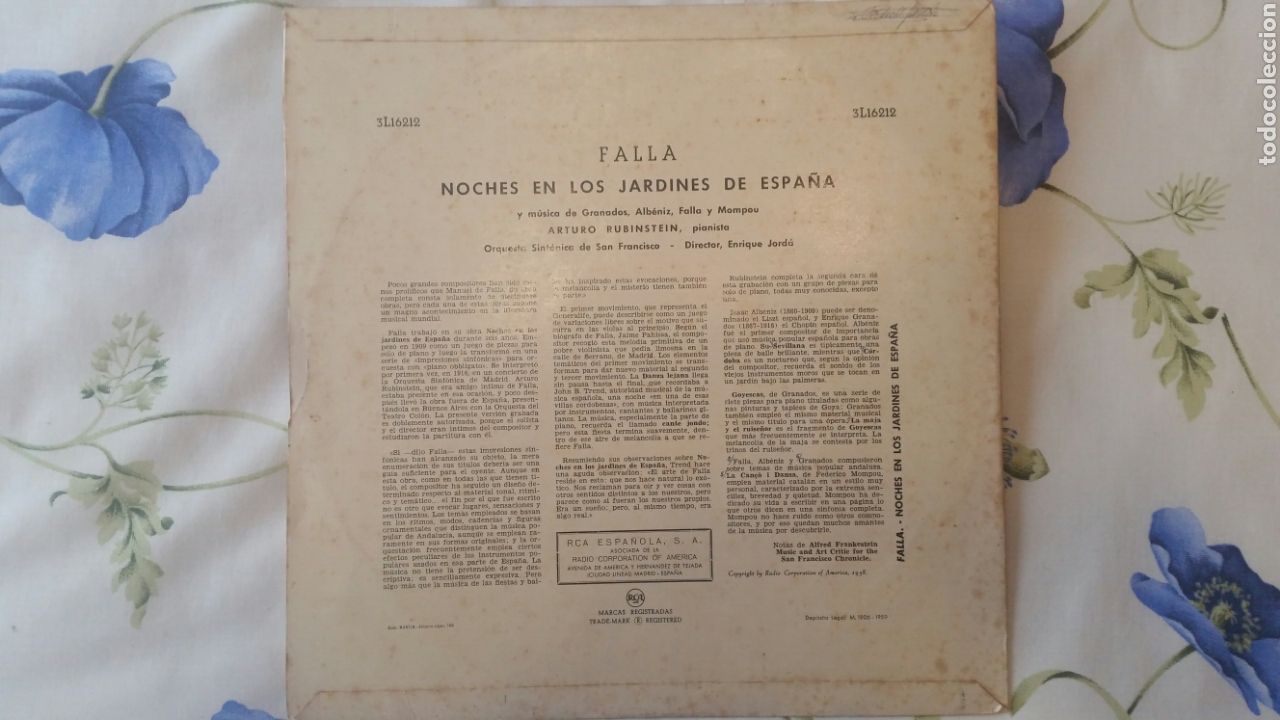 Discos de vinilo: Disco falla noches en los jardines de Espa&ntilde;a - Foto 2