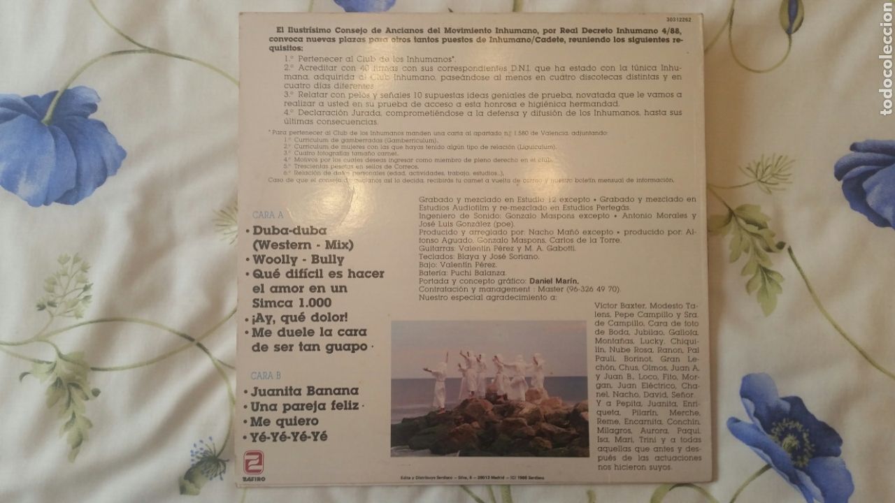 Discos de vinilo: Disco Los Inhumanos 30 hombres solos - Foto 2