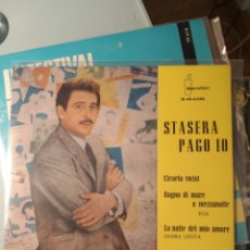 Discos de vinilo: DOMENICO MODUGNO ‎– STASERA PAGO IO / CICORIA TWIST / BAGNO DI MARE A MEZZANOTTE / LA NOTTE DEL MIO. Lote 193377628