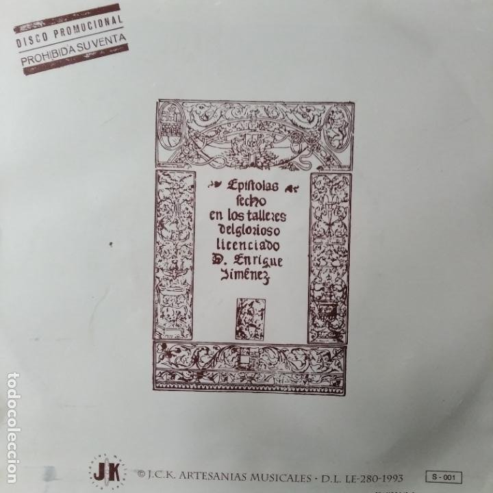 Discos de vinilo: DEICIDAS - EPISTOLAS - SINGLE 1993 ARTESANIAS MUSICALES - Foto 2 - 193388373