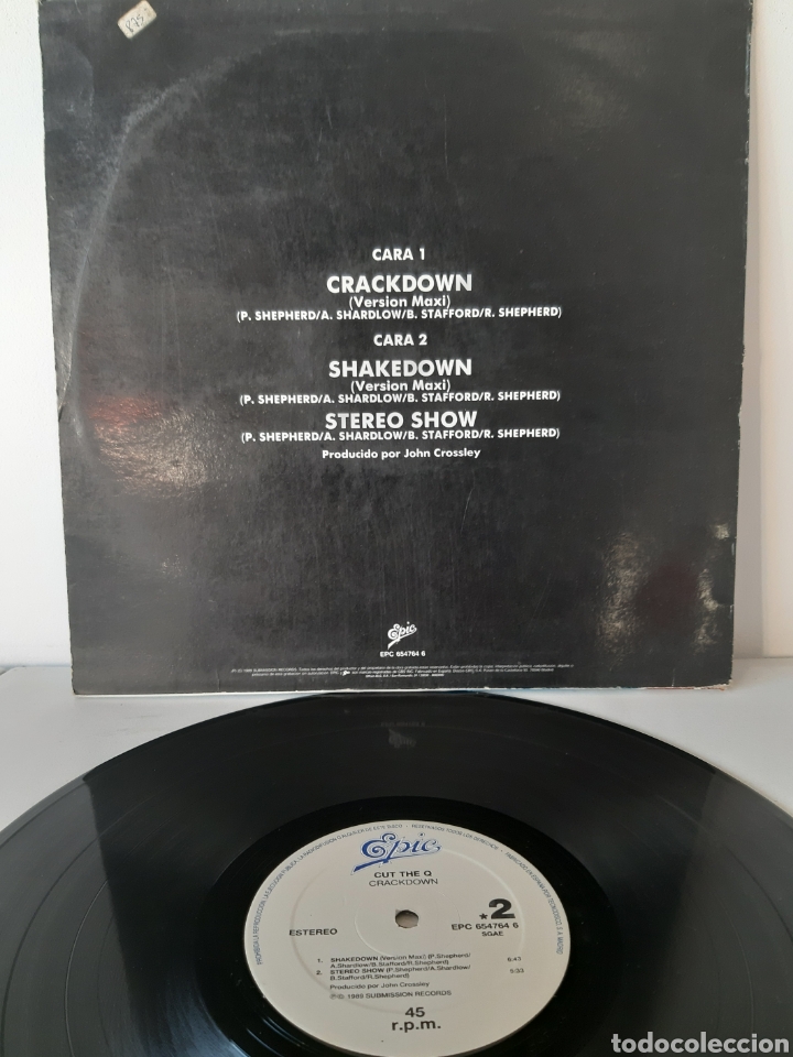 Discos de vinilo: *Cut the Que, Crackdown, Maxi, 1989,Espa&ntilde;a. A1 - Foto 2
