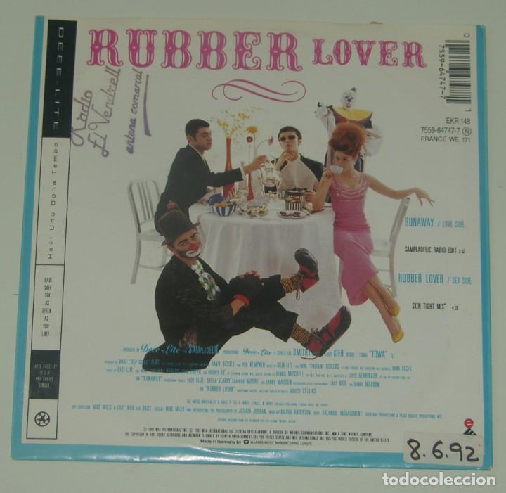 Discos de vinilo: DEEE-LITE - RUNAWAY + RUBBER LOVER - WEA GERMANY 1992 - Foto 2