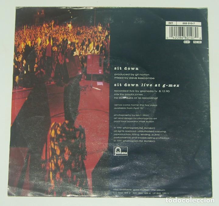 Discos de vinilo: JAMES. SIT DOWN. FONTANA PHONOGRAM 1991 (U.K.) - Foto 2
