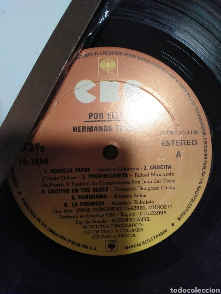 Discos de vinilo: Hermanos zuleta por Ella - Foto 2