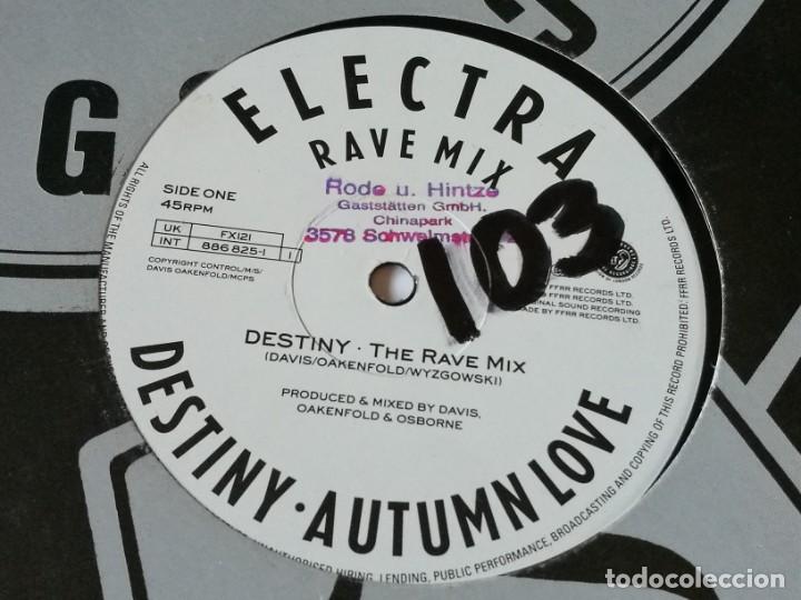 Discos de vinilo: Electra - Destiny / Autumn Love - 1989 - Foto 2