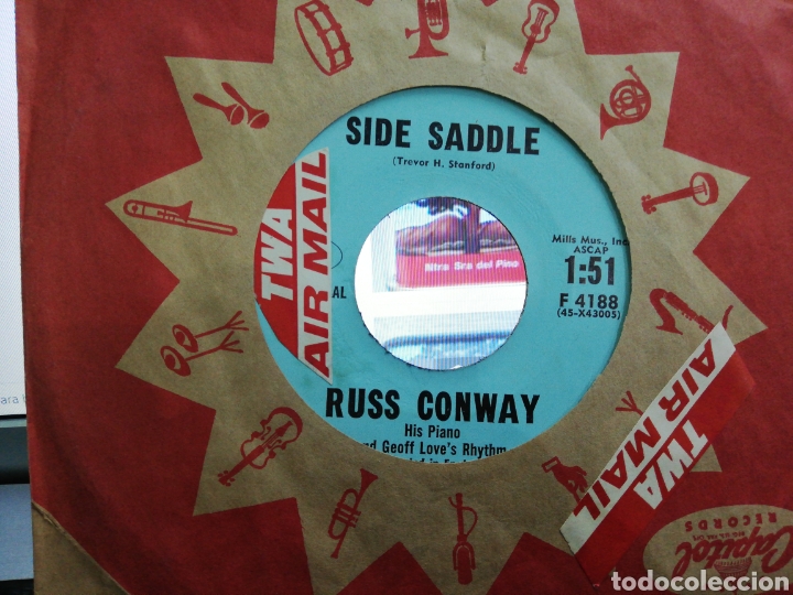 Discos de vinilo: Russ conway single promocional side saddle - Foto 1