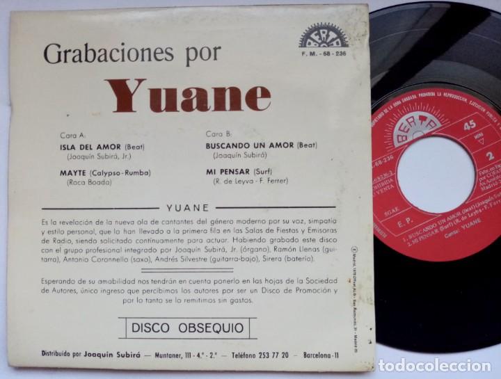 Discos de vinilo: YUANE - isla de amor - EP PROMOCIONAL 1973 - BERTA - Foto 2