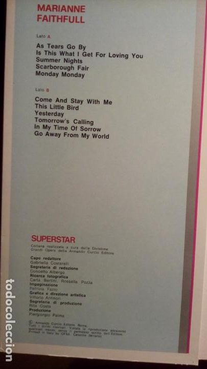 Discos de vinilo: MARIANNE FAITHFULL - SUPER STAR . - Foto 2
