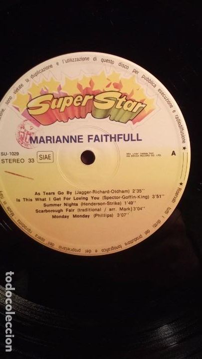 Discos de vinilo: MARIANNE FAITHFULL - SUPER STAR . - Foto 11
