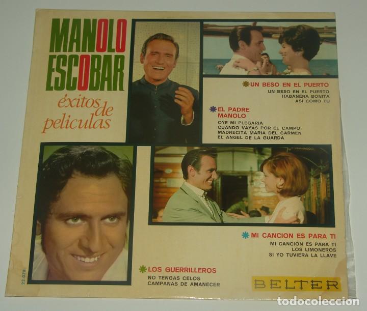 Discos de vinilo: MANOLO ESCOBAR - EXITOS DE PELICULAS (SPAIN, BELTER 1967) - Foto 1